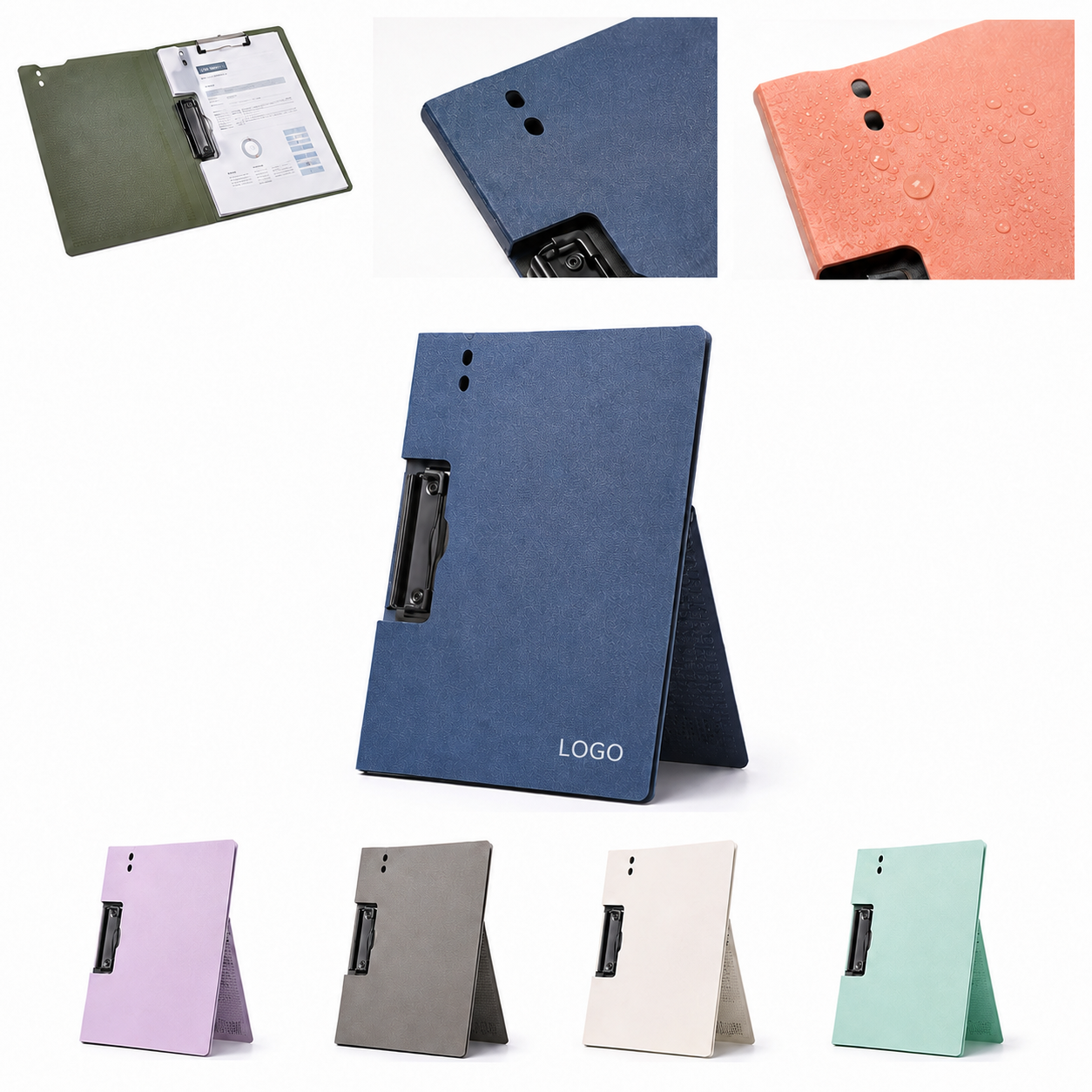 Stand-Up Easel Clipboard Folder with Protective Hard Cover