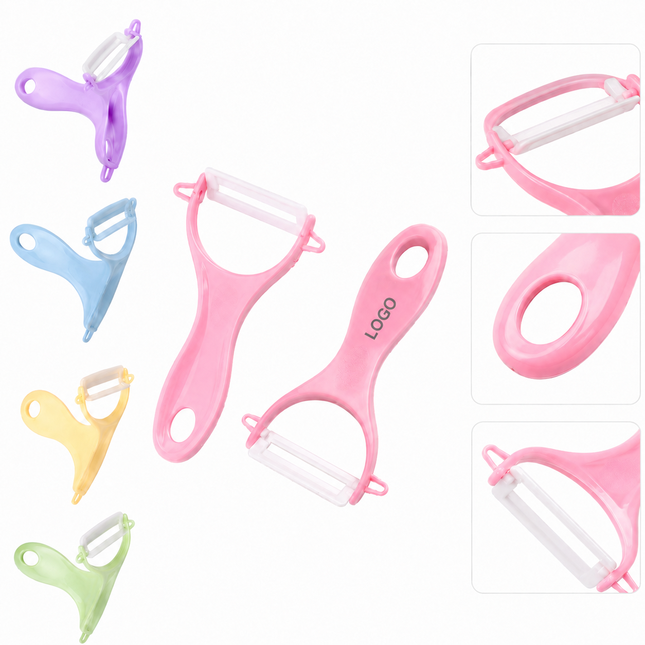 Vibrant Ceramic Blade Fruit and Vegetable Peeler