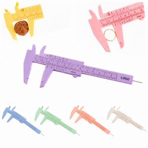 Dual-Scale Lightweight Plastic Measuring Caliper with Metric and Imperial Markings