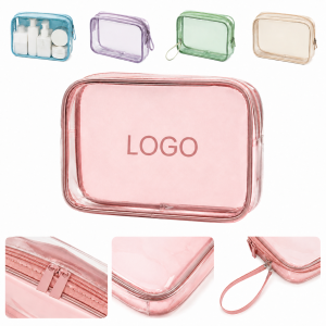 Translucent Zippered Travel Organizer with Wrist Strap
